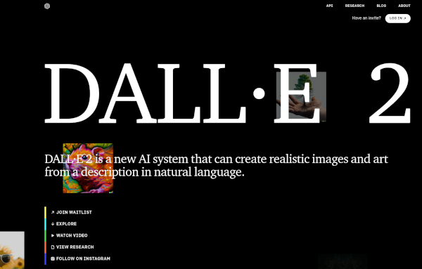 OpenAI Dall-E2 site